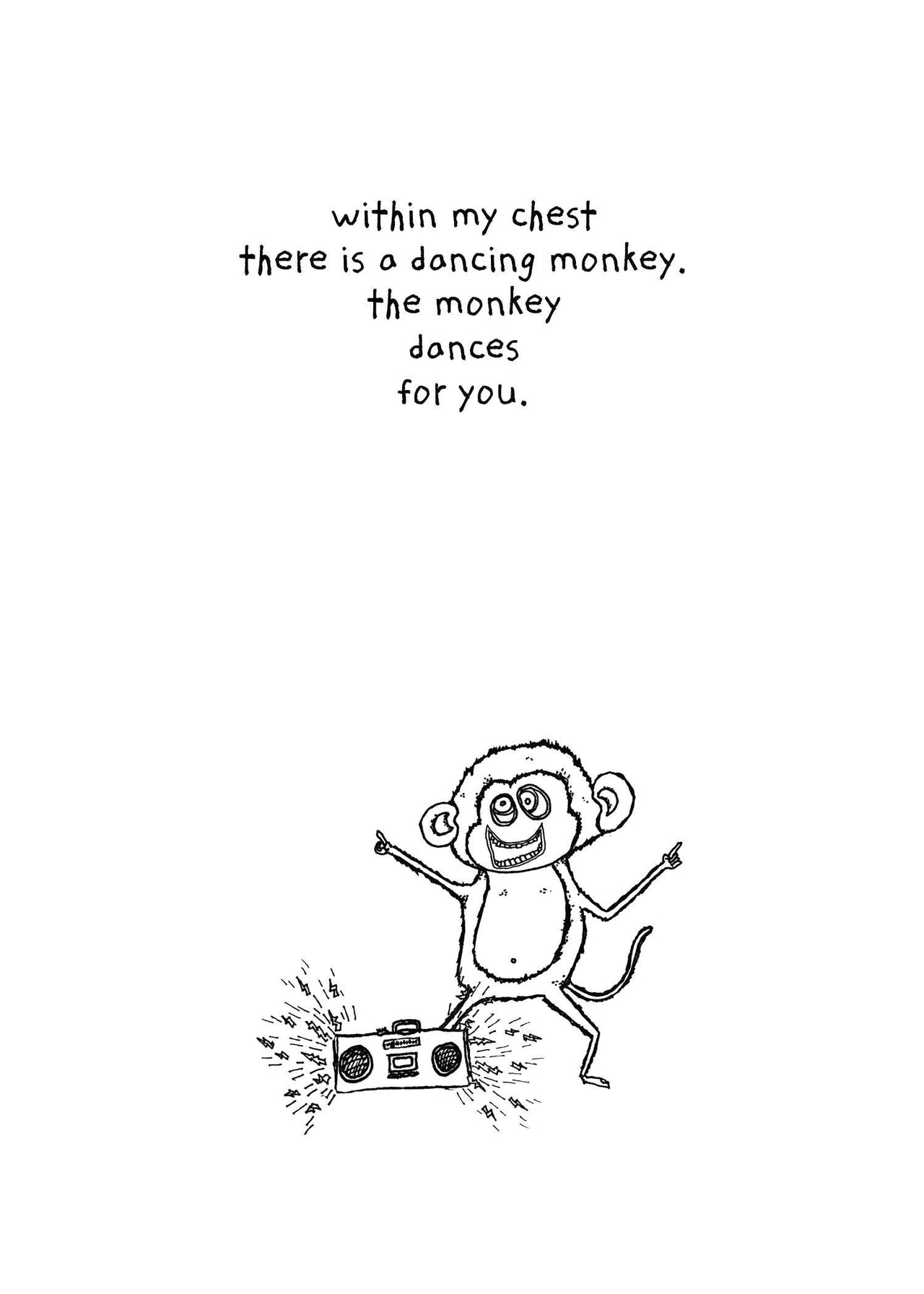 Dancing Monkey - Greeting Card