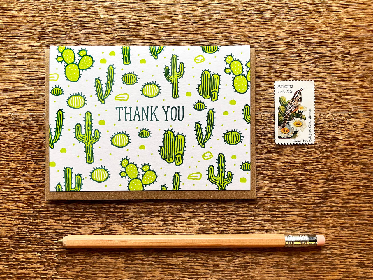 Cactus Thank You Card: Single Card