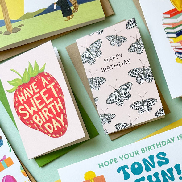 Sweet Strawberry Birthday Mini Enclosure Card