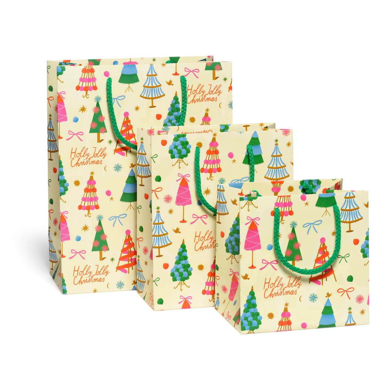 Holly Jolly Trees gift bags: Medium