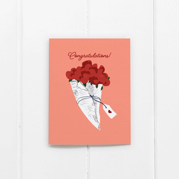 Congratulations Roses Greeting Card