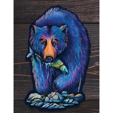 XL River Bear Sticker