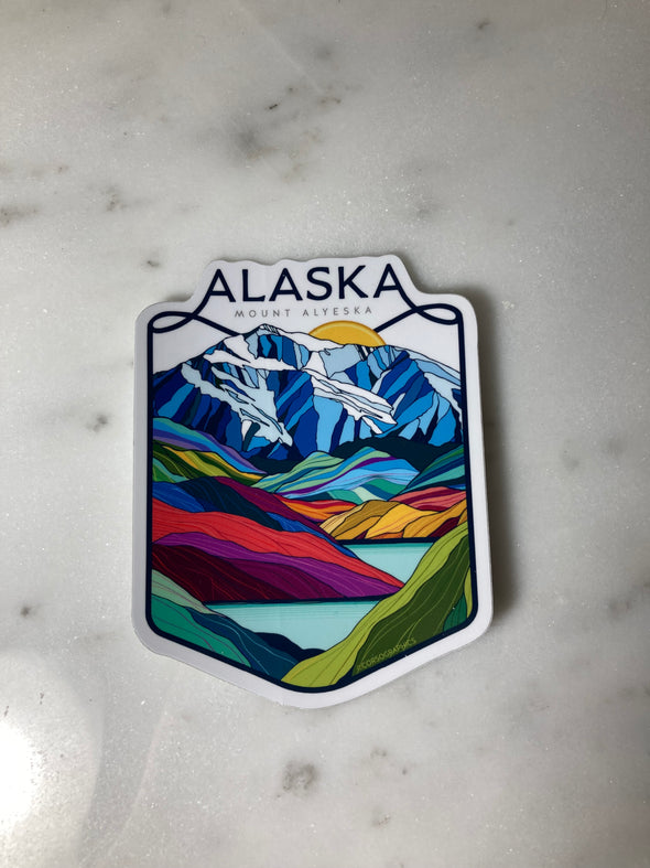 Alaska Mountain Sticker