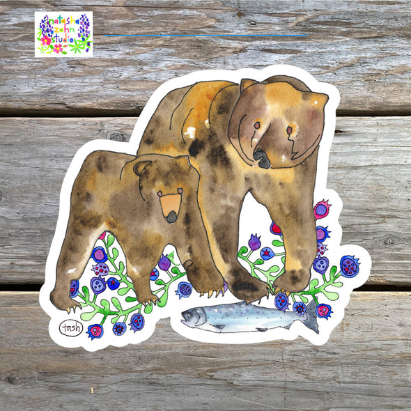 Kodiak Brown Bear Sticker