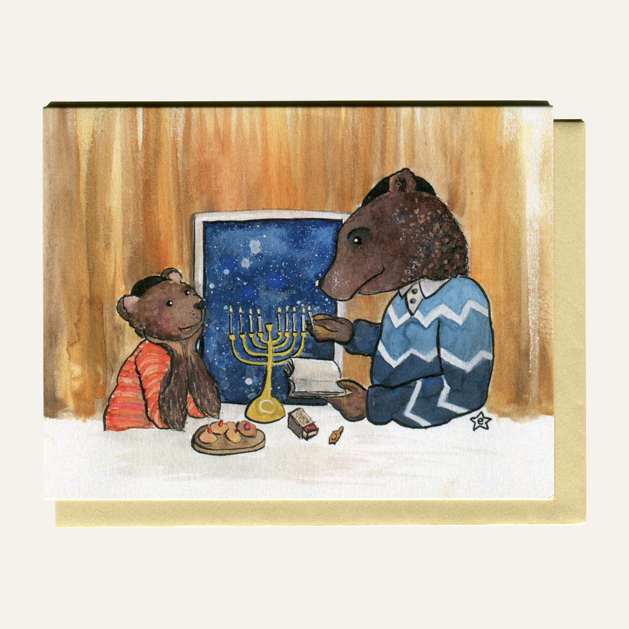 (Bears) Happy Hanukkah Card