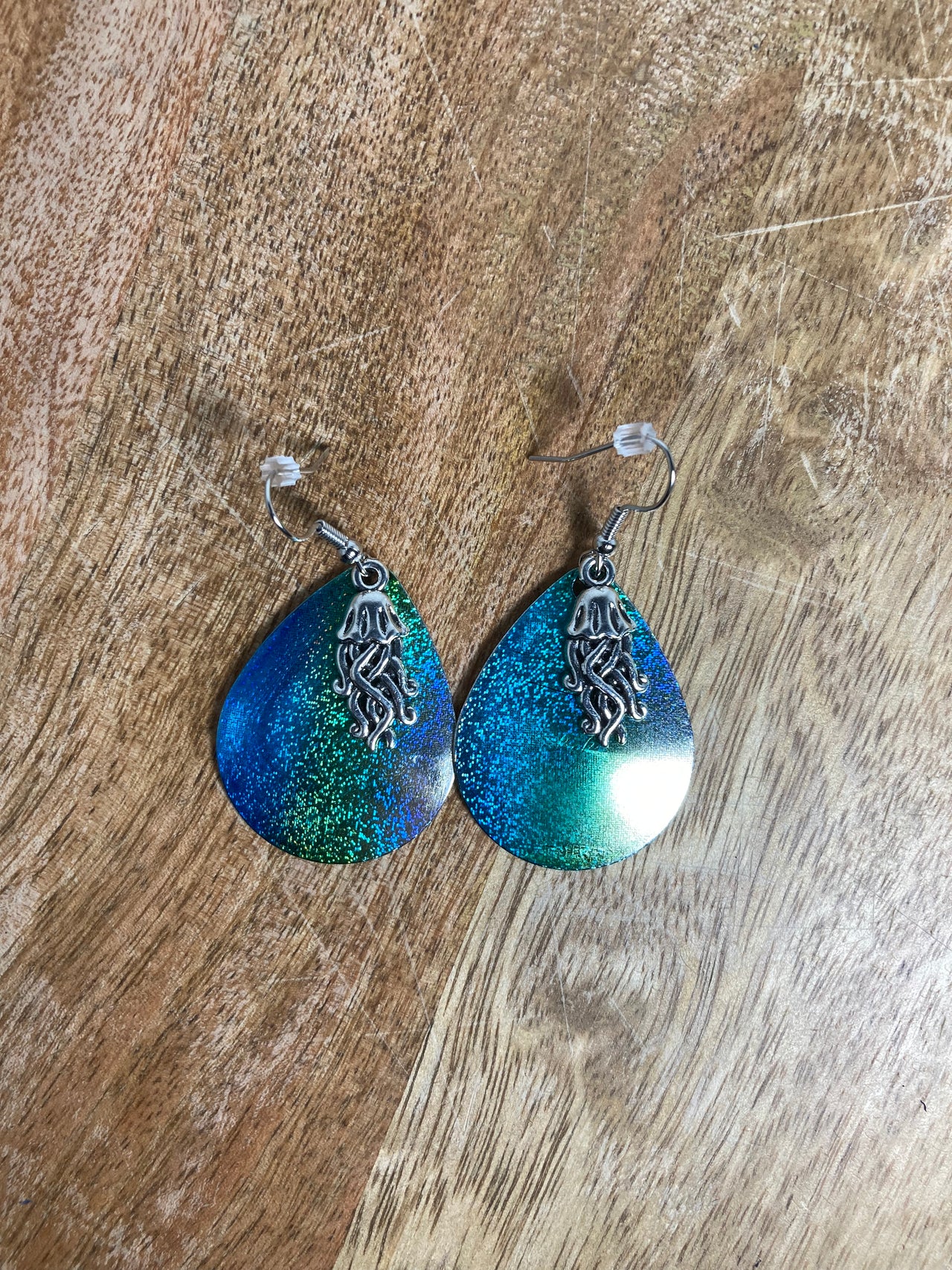 Lure Earrings - Blue/Green/Silver