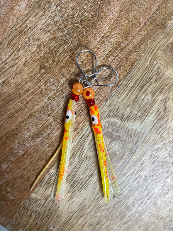 Small Hoochie Earrings - Orange