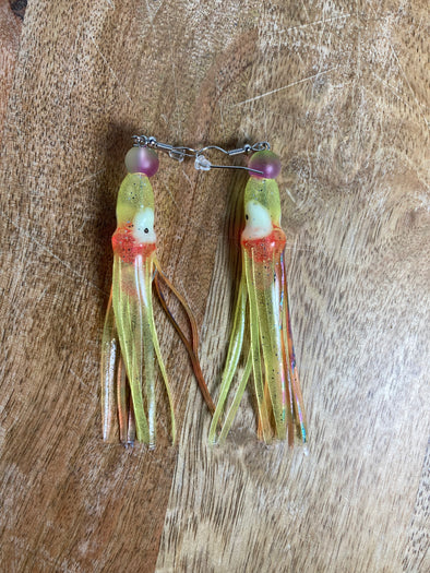 Large Hoochie Earrings - Rainbow