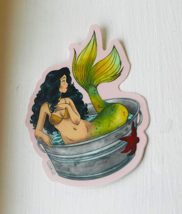 Washtub Mermaid Sticker