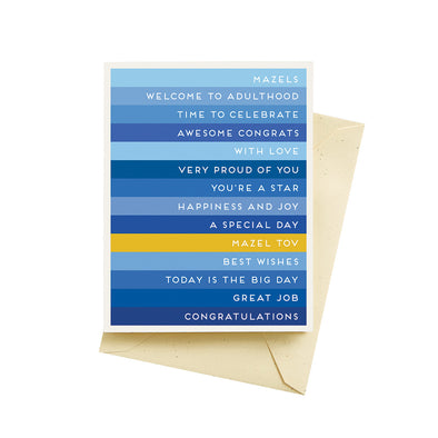 Mazel Tov Stripes Card