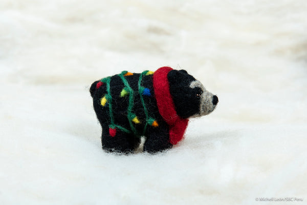 Spectacled Bear with Lights Ornament