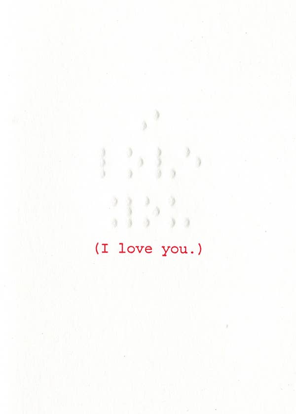 Braille Love Greeting Card