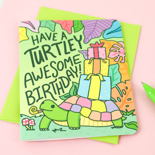 Turtley Awesome Stationery Happy Birthday Card