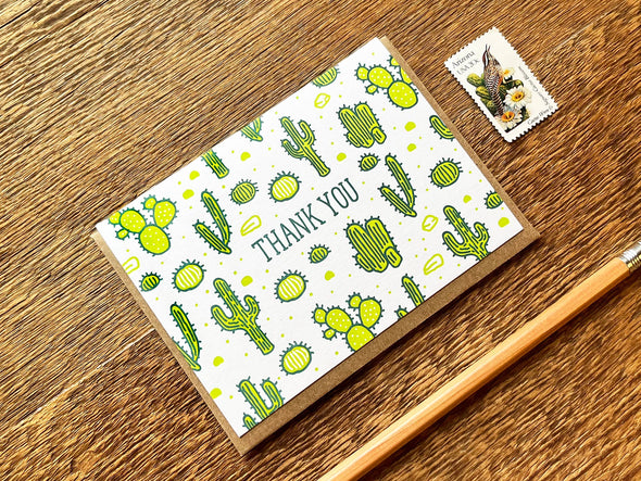 Cactus Thank You Card: Single Card