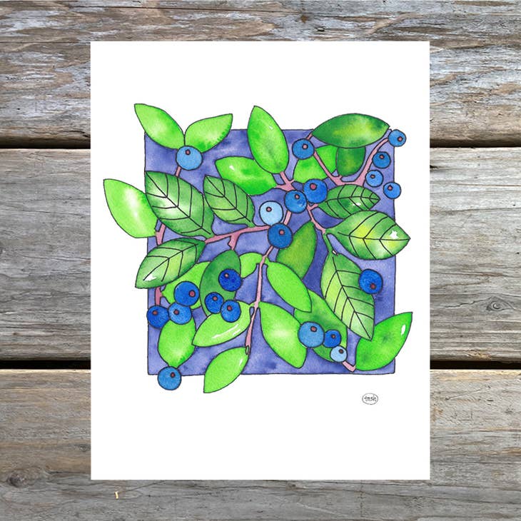 Lira's Blueberries Note Card