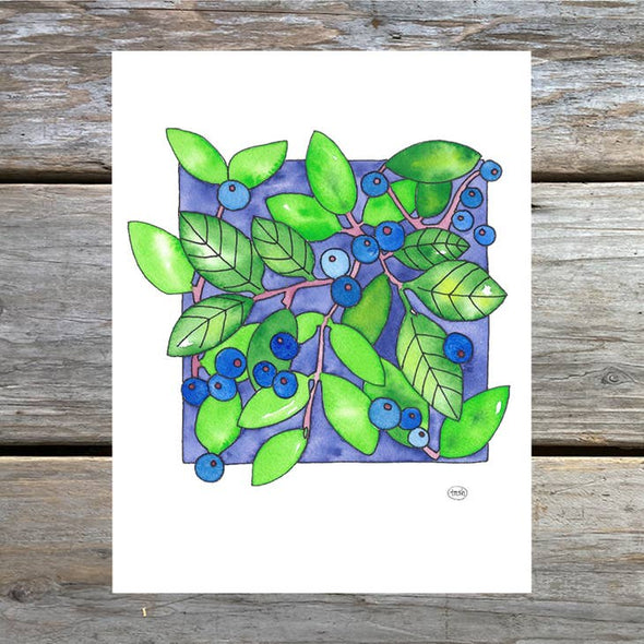 Lira's Blueberries Note Card