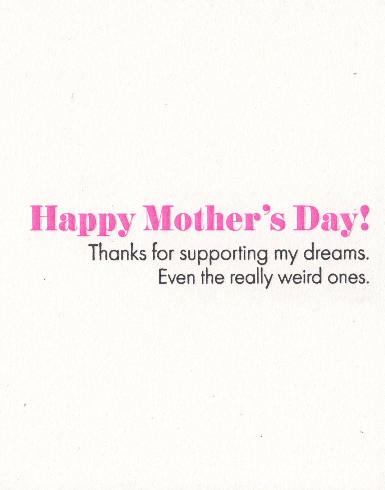 Weird Dreams Mother's Day Greeting Card