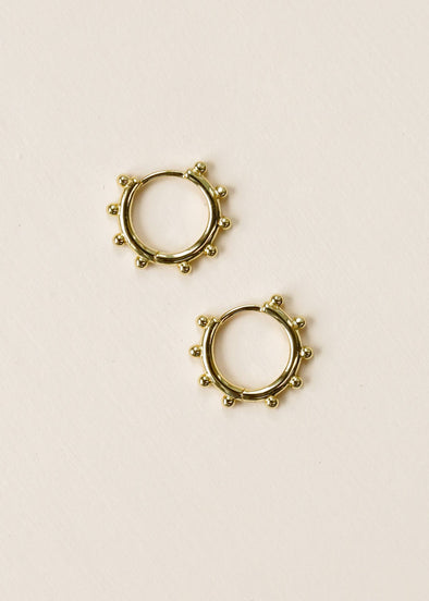 Gold Hoop - Beaded - Earrings