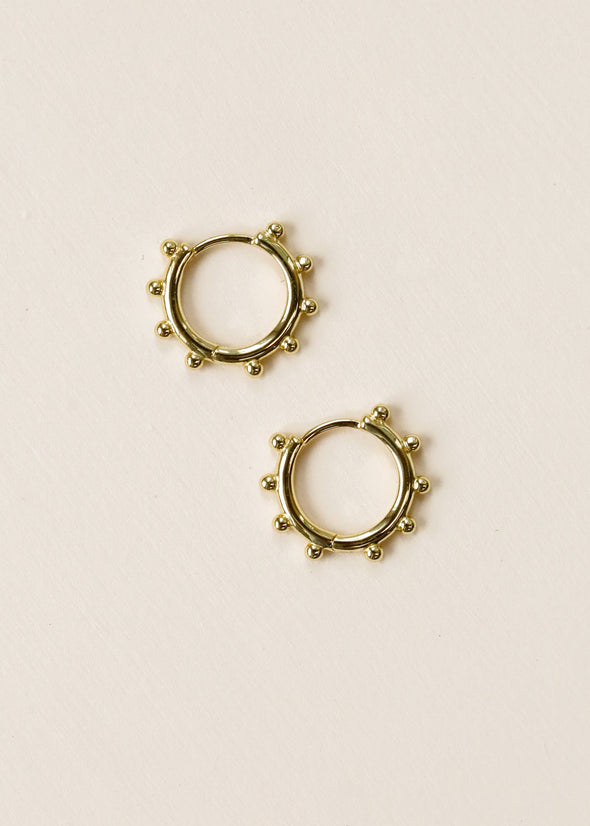 Gold Hoop - Beaded - Earrings