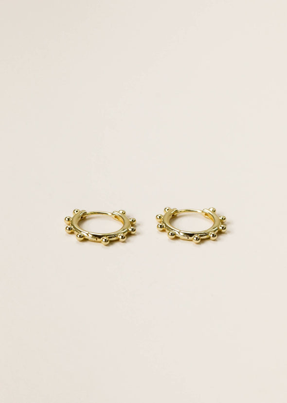 Gold Hoop - Beaded - Earrings