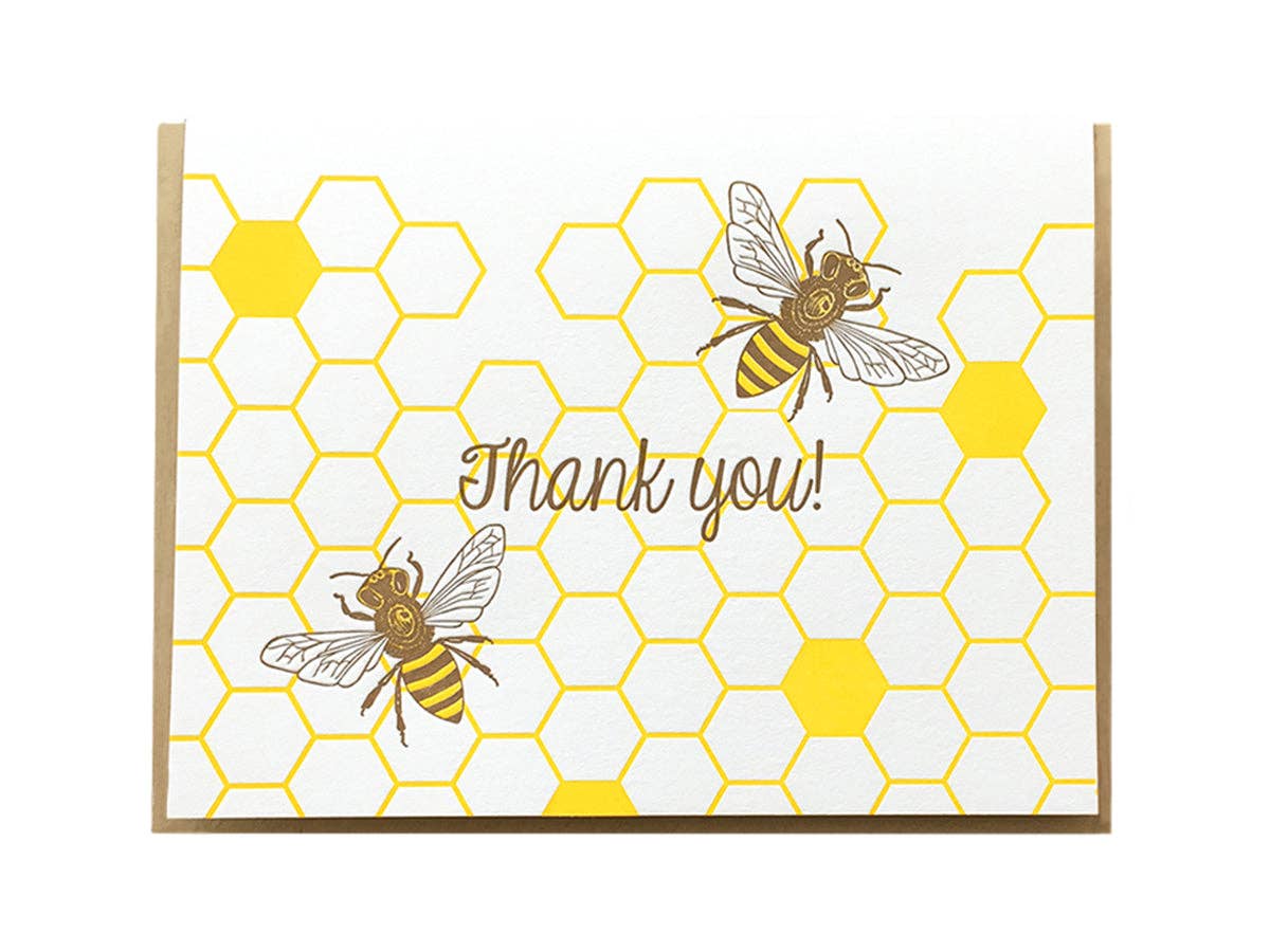 Honey Bees Thank You Card: Single Card