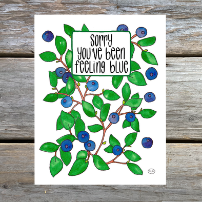 Sorry You've Been Feeling Blue Note Card