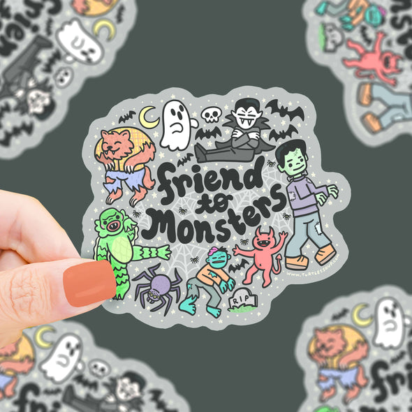 Friend to Monsters Halloween Vinyl Sticker