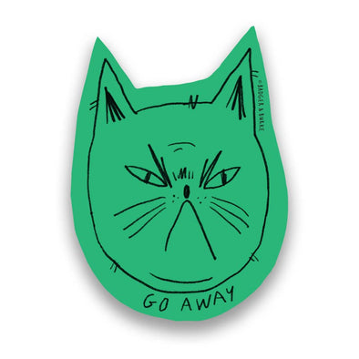 Snitty Kitty "Go Away" Sticker