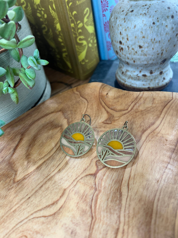 Wild & Scenic // Stained Glass Resin Earrings