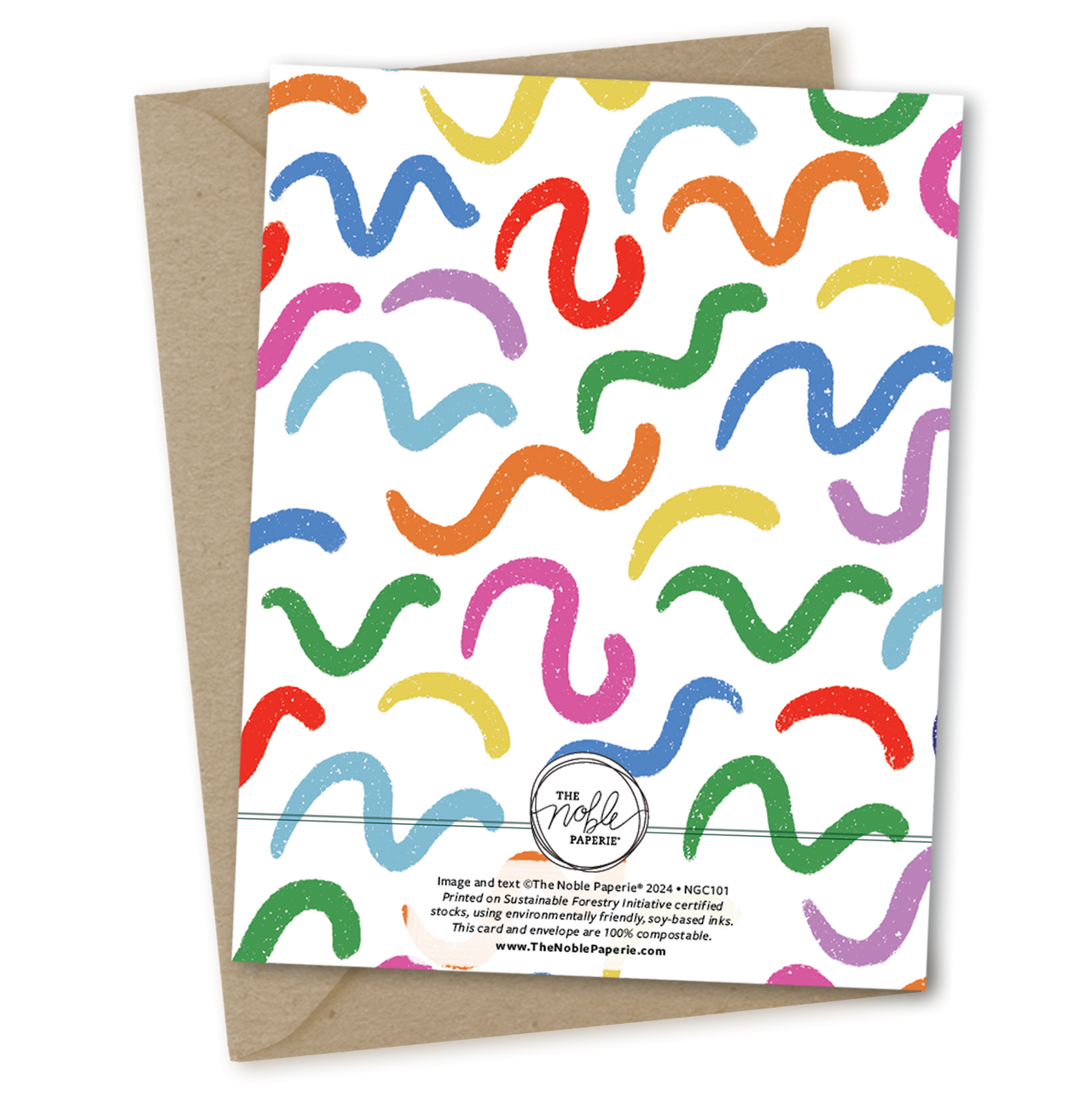 Colorful Rainbow Crayon Thank You Card