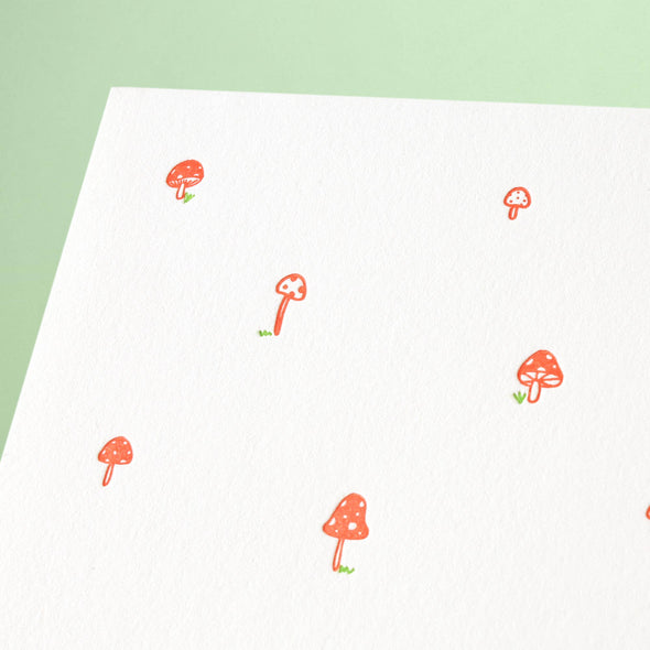 Mushroom Pattern Letterpress Card Box Set