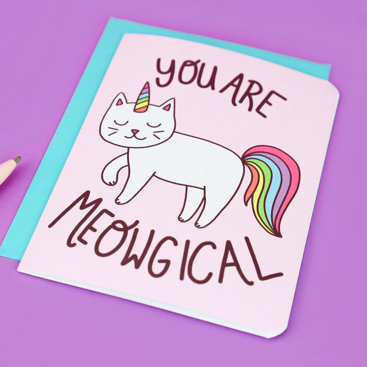 You Are Meowgical Cat I Love You Anniversary Greeting Card