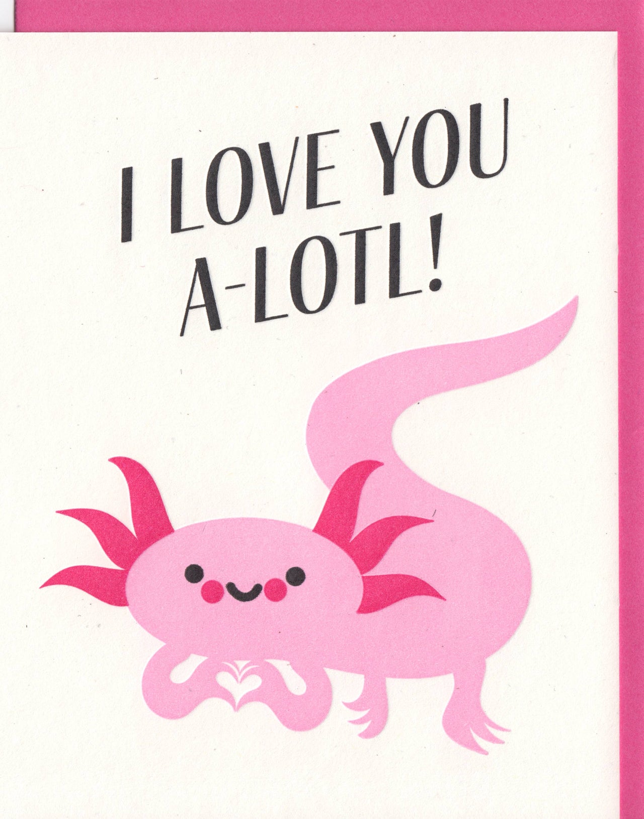 Love Axolotl Greeting Card