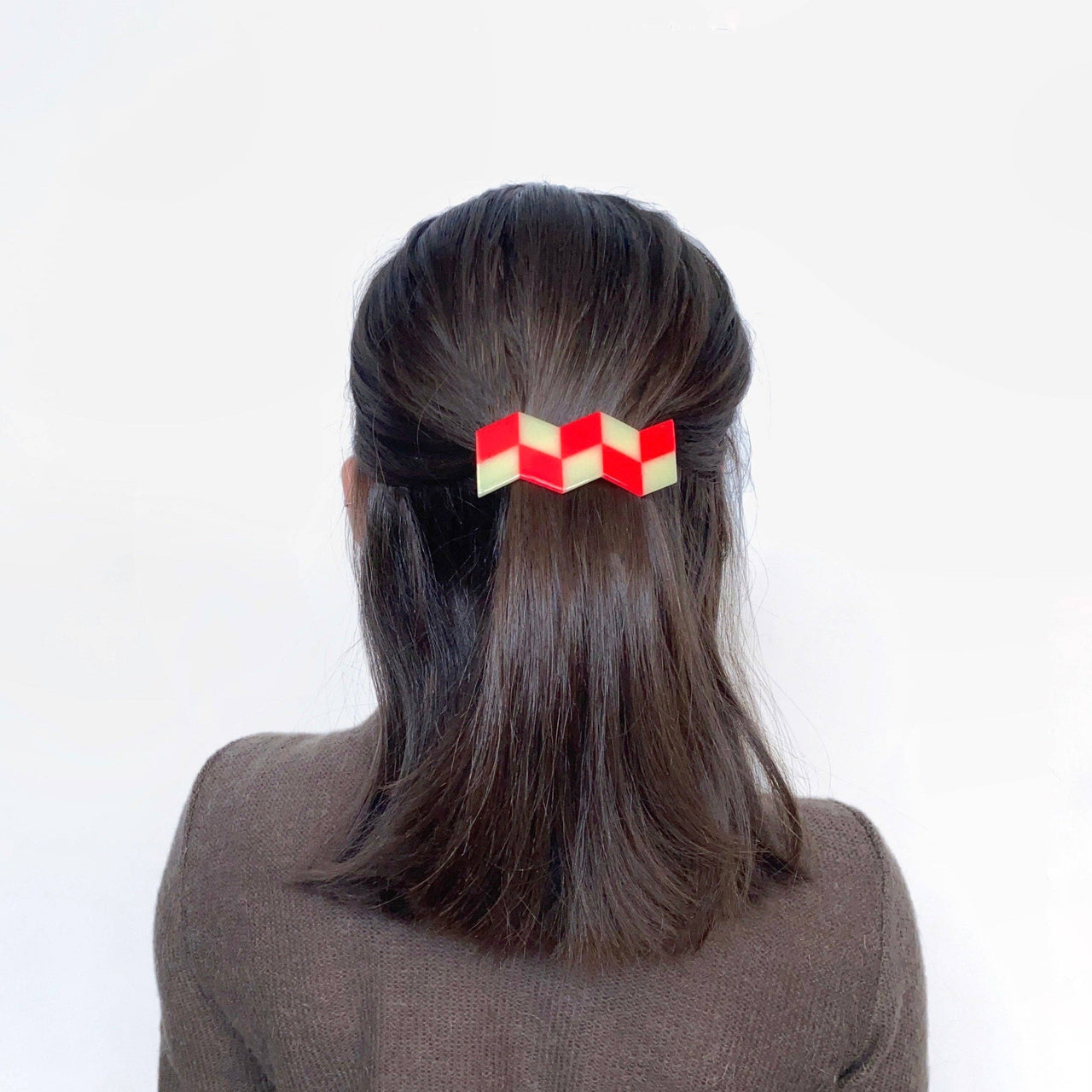 Zigzag Barrette in Yellow + Punch