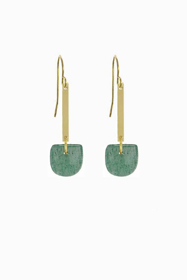 Aventurine Tabs Earrings