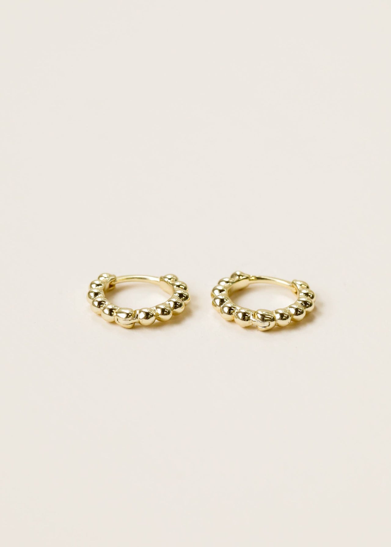 Ball Hoop - Small - Gold Earrings