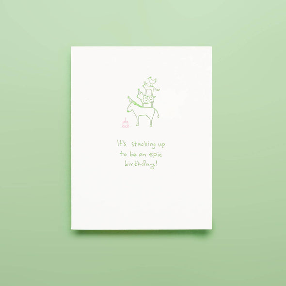 Epic Birthday - Letterpress Greeting Card