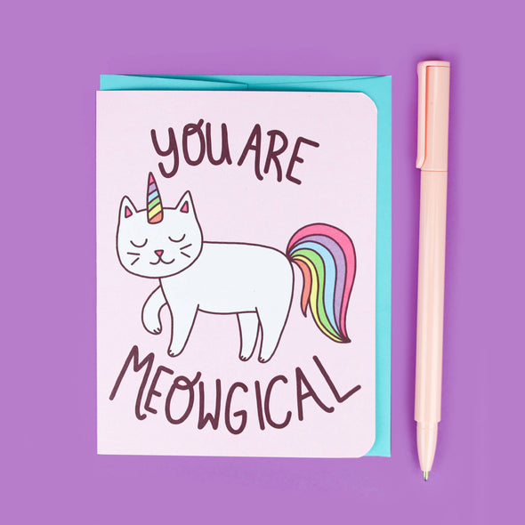 You Are Meowgical Cat I Love You Anniversary Greeting Card