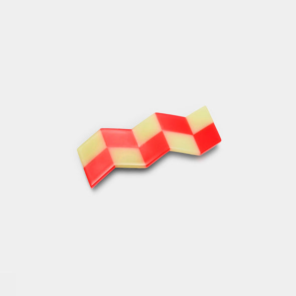 Zigzag Barrette in Yellow + Punch