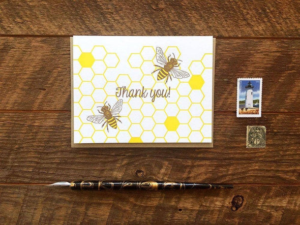 Honey Bees Thank You Card: Single Card