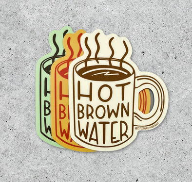 Hot Brown Water vinyl sticker