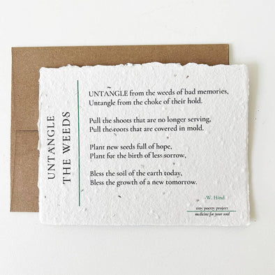 Untangle The Weeds: Plantable Wildflower Greeting Card