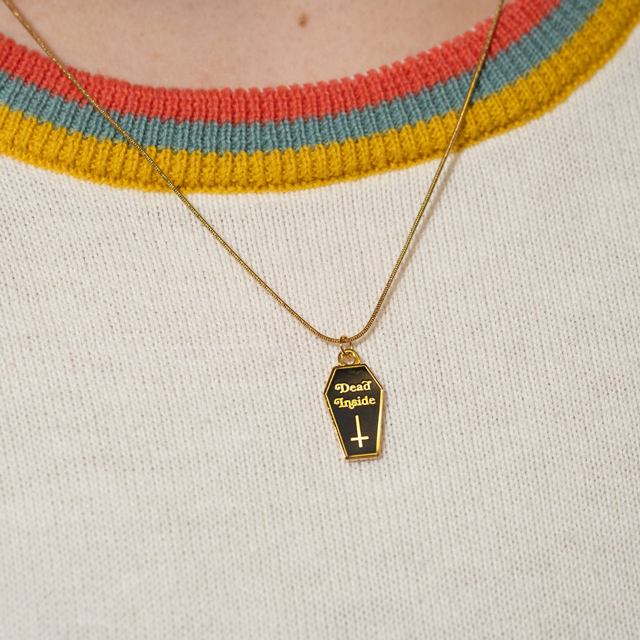 Dead Inside Coffin Necklace