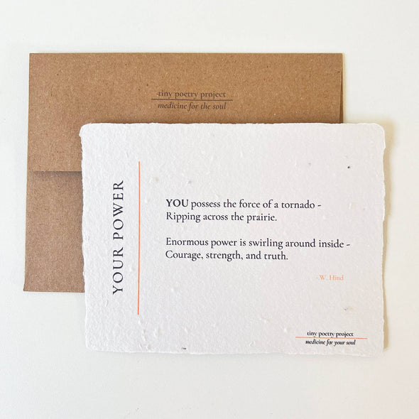 Your Power: Plantable Wildflower Greeting Card