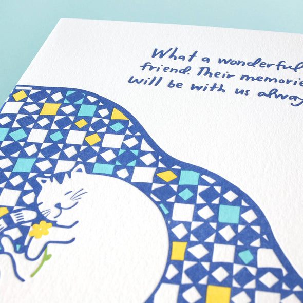 Cat Memory - Letterpress Greeting Card