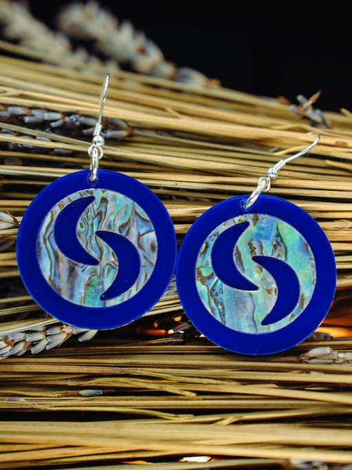 Friendship Earrings - Cobalt Mirror