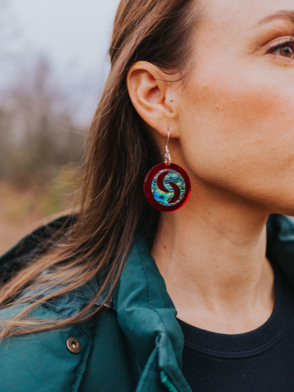 Friendship Earrings - Red Mirror