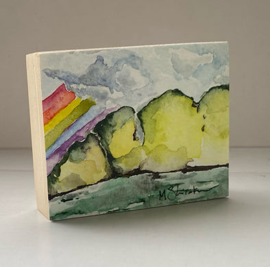 Rainbow Water Color Art Blocks