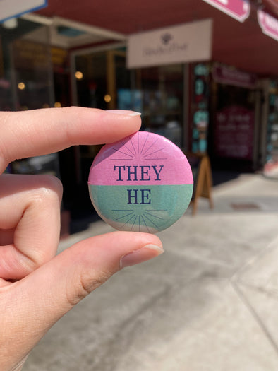 They/He Pronoun Pin