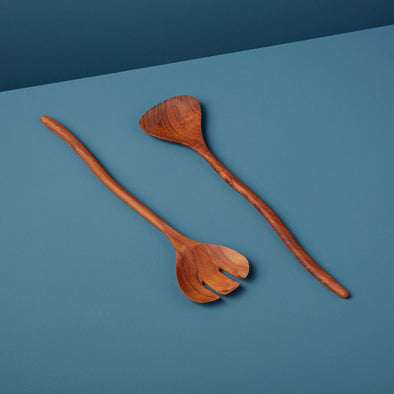 Natural Shaped Teak Serving Set